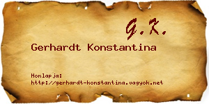 Gerhardt Konstantina névjegykártya